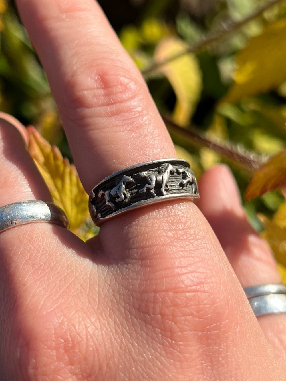Vintage Sterling Silver Horse Ring